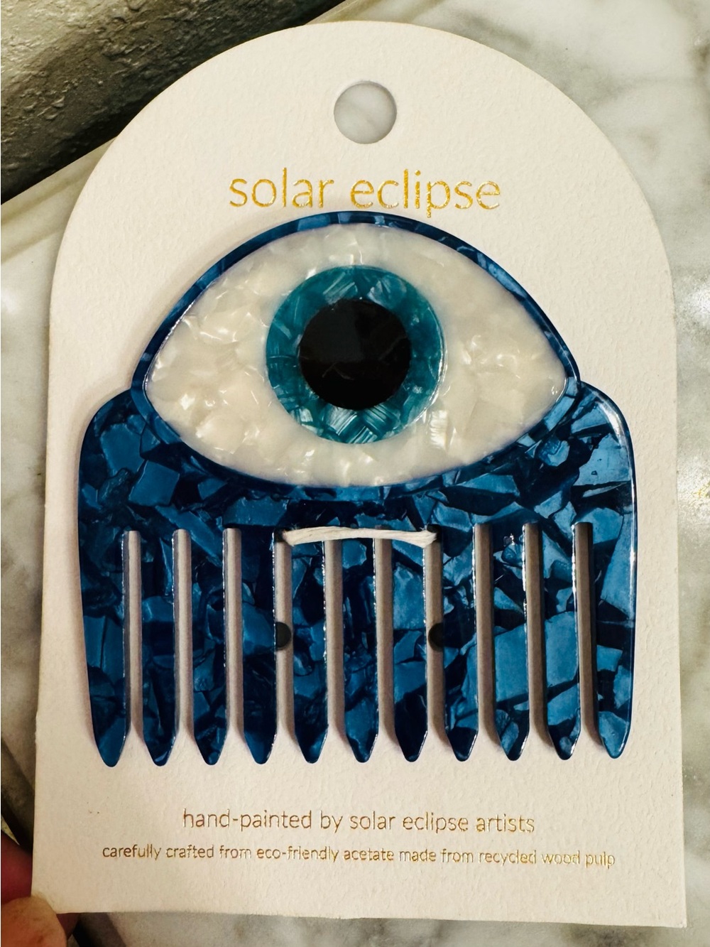Solar Eclipse Evil Eye Purse Comb—NWT